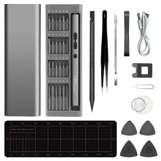 62-in-1 High-Speed Adjustable Electric Screwdriver with 48 Precision S2 Bits Lengthened Bits for Complex Tasks 330mAh Ba