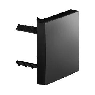 KEUCO Black Selection Abdeckblende für Rohrunterbrecher, eckig, schwarz matt 59949370002