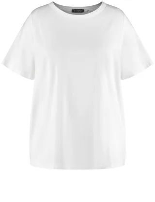SAMOON - Basic T-Shirt weiß - Gr. - 44