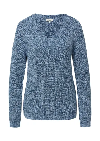 s.Oliver - Strickpullover blau - Gr. - 42