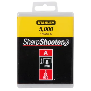 STANLEY Klammern Typ A 8 mm 5000 St. für Elektro- u. Handtacker Typ A stabile Verpackung - 1-TRA205-5T