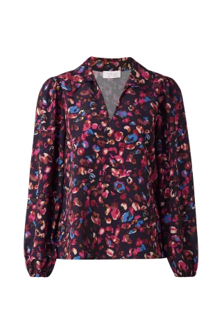 Rich & Royal - Printed blouse recycled black - Gr. - 34