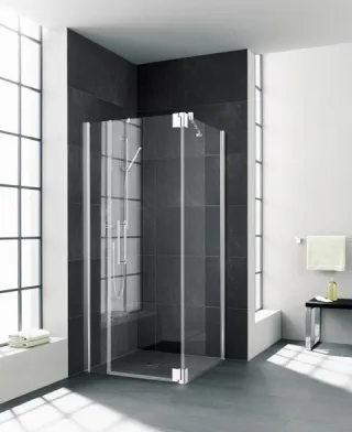 Kermi Pendeltür Pasa XP 1FL 1000x2000, silber hochglanz, ESG Opaco mit KermiClean, PX1FL PX1FL10020VYK