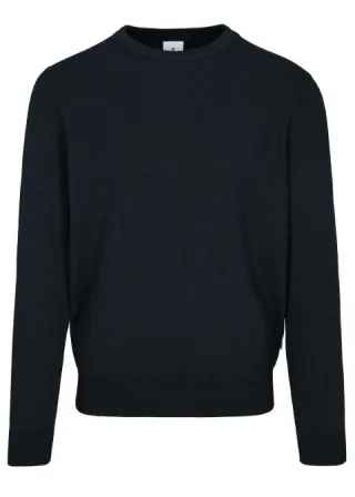 BASEFIELD - NOS Rundhals Pullover night blue - Gr. - S