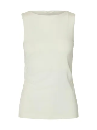 SELECTED WOMEN - SLFMANJA SL REVERSIBLE TOP NOOS snow white - Gr. - M