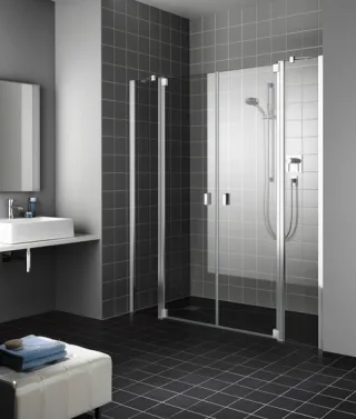 Kermi Pendeltür Raya PTF 1300x2000, silber hochglanz, ESG klar, RAPTF13020VAK RAPTF13020VAK