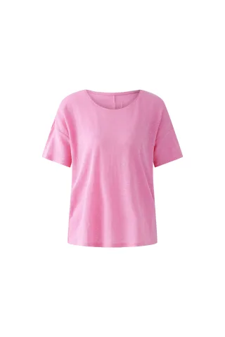 Oui - T-Shirt Leinenjersey wild orchid - Gr. - 40