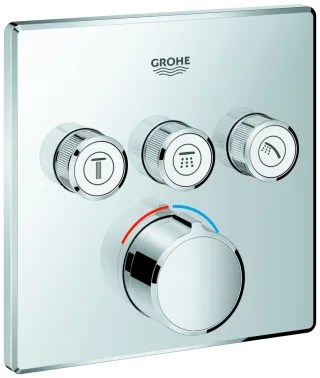 Grohe Unterputzmischer SmartControl 29149 eckig FMS 3 Absperrventile chrom, 29149000 29149000
