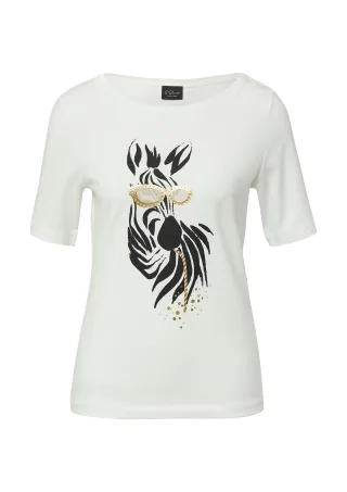 s.Oliver BLACK LABEL - T-Shirt creme - Gr. - 40