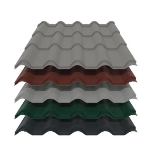 Pfannenblech Typ Europa | 0,70 mm | Aluminium | Modullänge 350 mm | 25 µm Polyester