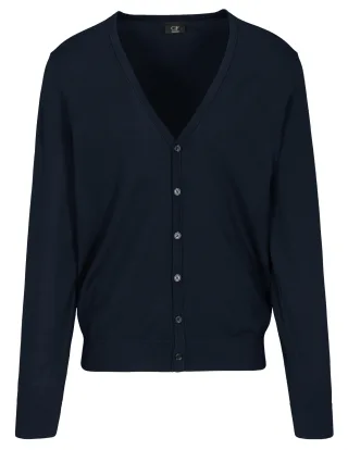 COMMANDER Finest Clothing - Cardigan geknöpft, uni dark navy - Gr. - XXL