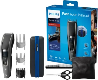 Philips Haarschneider "Series 7000 HC7650/15" 3 Aufsätze inklusive Friseur-Set, Trim-n-Flow Pro