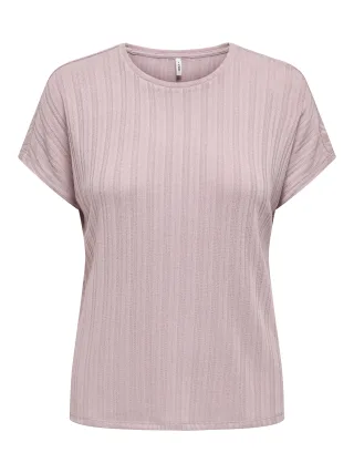 ONLY - ONLIRINA S/S O-NECK TOP JRS NOOS violet ice - Gr. - S