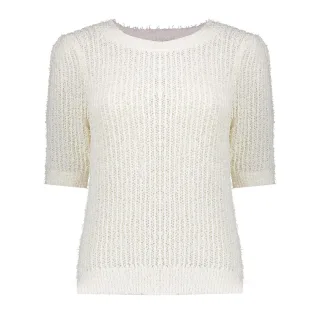 Geisha Fashion Women - Pull short sleeves off-white - Gr. - L