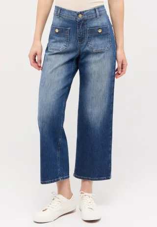 ANGELS 7/8-Jeans "LINN SMART" Culotte-Design, Relaxed Fit, aus weicher Baumwollmischung