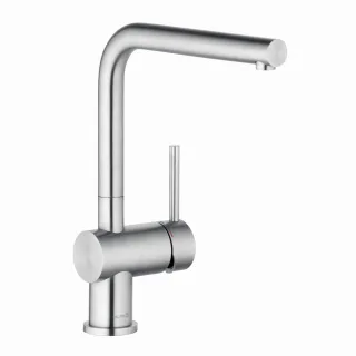 Kludi L STEEL Spültisch-Einhandmischer Edelstahl gebürstet, 45803F877 45803F877