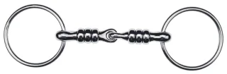 Gebiss FEE Wassertrense mit Rollen einfach gebrochen, 19 mm