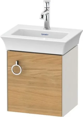 Duravit White Tulip Waschtischunterbau wandhängend Natur Eiche & Nordic Weiß Matt & Seidenmatt 384x2 WT4250RH539
