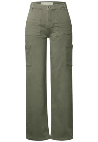 Street One Studio - Straight Leg Cargo Hose grün - Gr. - 32/30