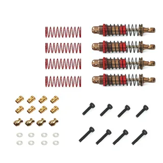4PCS Upgraded Metal Oil Filled Shock Absorber Dampers for FMS 11810 Mogrich 1/18 Off-Road RC Cars Vehicles Models DIY Mo
