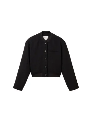 Denim Tom Tailor - Bouclé Blazer deep black - Gr. - XL