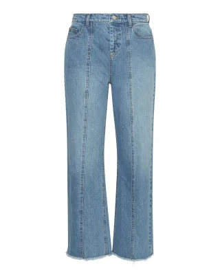msch copenhagen - MSCHEli Ada HW Straight Ankle Jeans mid blue wash - Gr. - XS
