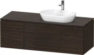 Duravit L-Cube Konsolenwaschtischunterbau wandhängend Nussbaum gebürstet Matt 1420x550x482 mm - LC48 LC4875069690000