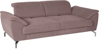sit&more 2,5-Sitzer "Percy" 15 cm Fußhöhe, Sitztiefenverstellung, wahlweise Kopfteilverstellung