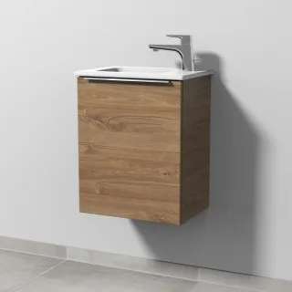 Sanipa 3way Waschtischunterbau zu Duravit ME by Starck Waschtisch mit 1 Tür, Eiche-Kansas UM72059
