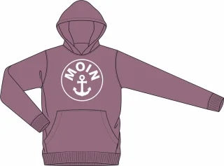BASEFIELD - Ki.-Hoodie mn berry - Gr. - 176