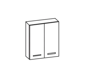 Artiqua 400 Wandschrank, Quarzgrau Hochglanz Select, 400-OST-1-60-16-7162-172 400-OST-1-60-16-7162-172
