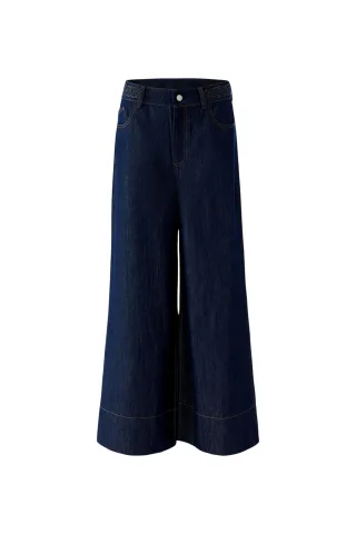 Oui - Jeans WIDE LEG raw denim - Gr. - 34