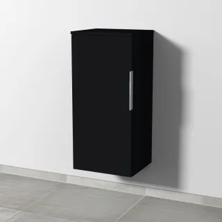 Sanipa 3way Mittelschrank mit 1 Tür, Schwarz-Matt, UF12208 UF12208