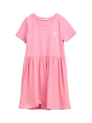 tom tailor kids - Mini-Kleid mit Rippstruktur sunrise pink - Gr. - 104/110
