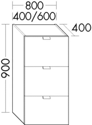 Burgbad Halbhochschrank rc40 System PG2 900x600x400 Trend-/RAL-Farbe Ultramatt, UHES060F5782 UHES060F5782