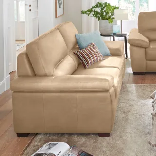 CALIA ITALIA 3-Sitzer "Gaia, Sofa im edlen Design und mit erstklassigem Sitzkomfort" aus pflegeleichtem Luxus-Microfaser Ginevra Hydro Care