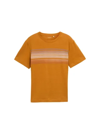 Tom Tailor - T-Shirt mit Print peanut butter brown - Gr. - XXL