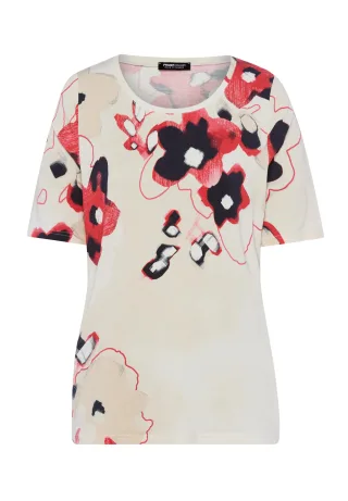 FRANK WALDER - Shirt MY NEW LOVE mit Allover-Print cranberry/ink/ecru/cream - Gr. - 38