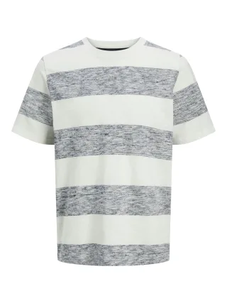 JACK&JONES - JJBIRK STRIPED TEE SS CREW NECK sky captain - Gr. - S