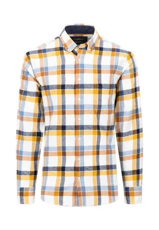 FYNCH-HATTON - Premium Flannel Checks, B.D., 1/1 new dijon - Gr. - 3XL