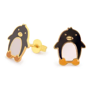 Pinguin Ohrringe vergoldet