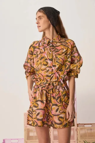 des petits hauts - Bluse - Soline pink/schwarz/orange - Gr. - 1