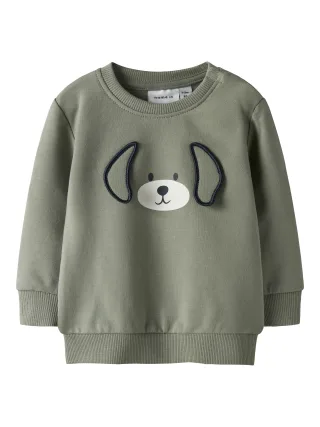 NAME IT - NBMTOBIAS LS SWEAT BRU shadow - Gr. - 80