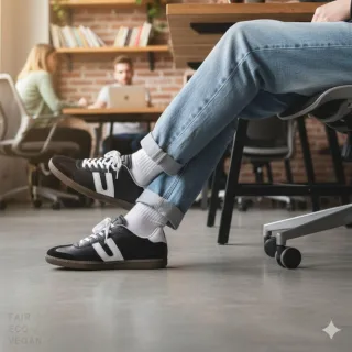 Vegetarian Shoes Cheatah black 40
