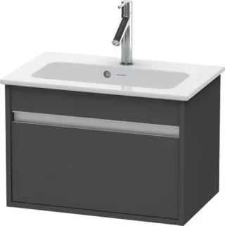 Duravit Ketho Waschtischunterbau wandhängend Graphit Matt 600x385x410 mm - KT642204949 KT642204949