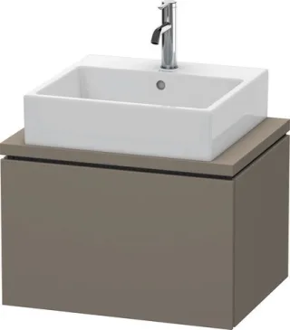 Duravit L-Cube Konsolenwaschtischunterbau wandhängend Flanell Grau Seidenmatt 620x477x400 mm - LC580 LC580009090