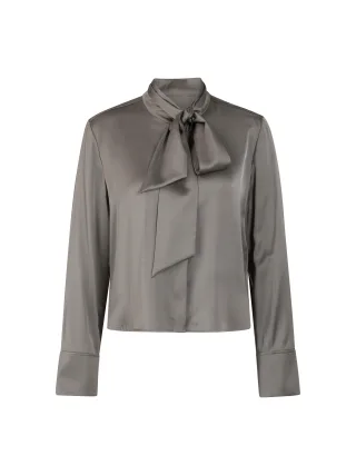 Marc Cain Collections - Feminine Bluse mit Schluppe soft charcoal - Gr. - 36