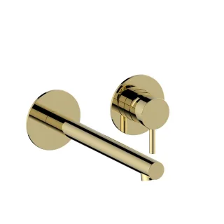Herzbach SIRO PVD GOLD Waschtisch-Wandbatterie Farbset 240mm Gold, 30.120957.1.03 30.120957.1.03