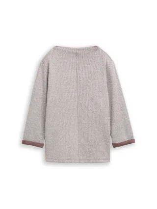 Tom Tailor - Sweatshirt mit Stehkragen braun - Gr. - XL