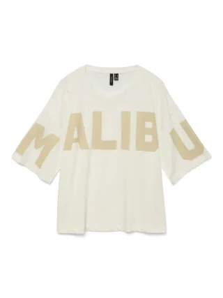 VERO MODA - VMELY KELLY SS TOP BOX JRS GA snow white - Gr. - L